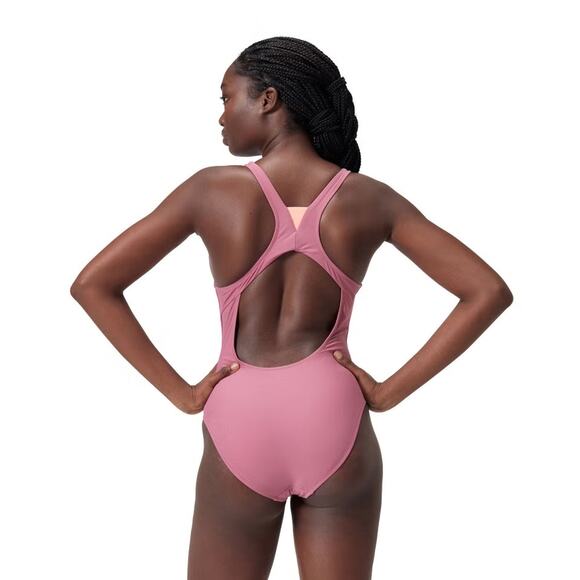 Speedo Solid High Neck One Piece Sz L - Picture 2 of 8